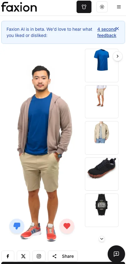 Faxion AI web app me