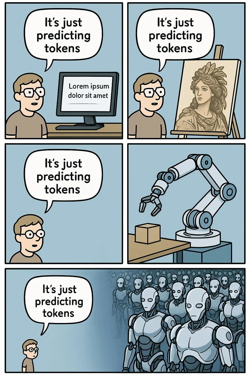 Token prediction meme